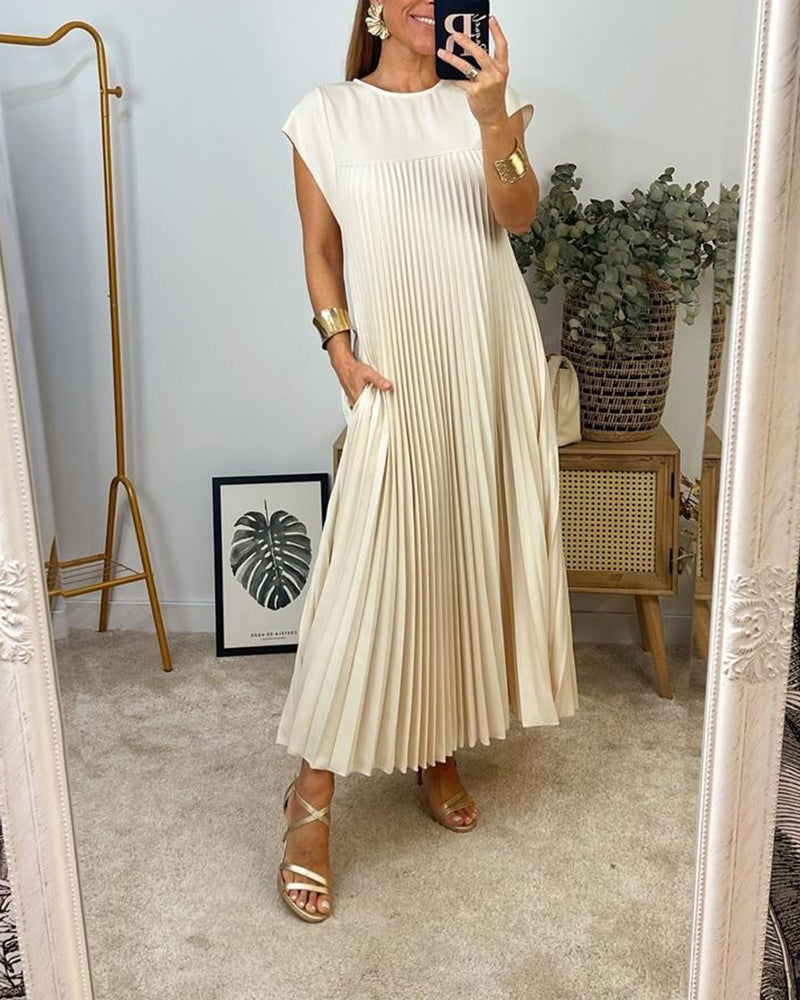 Natalia™ - Sleeveless Pleated Dress