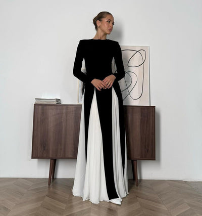 Delilah™ – Sleek Spliced Dress in Slim Fit