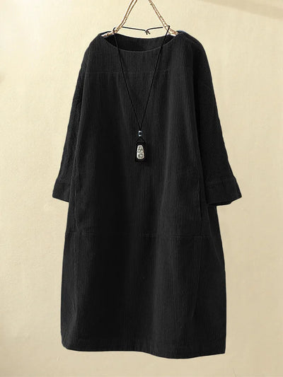 Elyse™ - Comfortable Dress with Round Neck