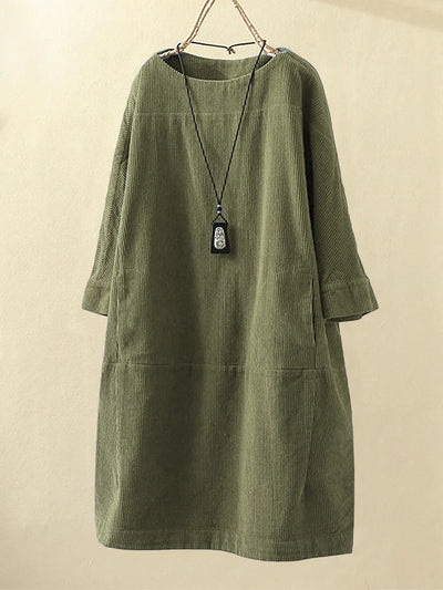 Elyse™ - Comfortable Dress with Round Neck