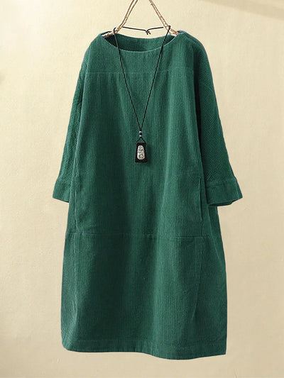 Elyse™ - Comfortable Dress with Round Neck