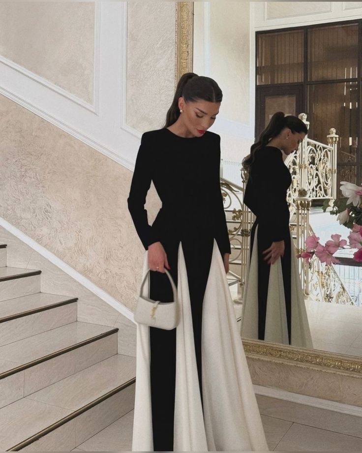 Delilah™ – Sleek Spliced Dress in Slim Fit