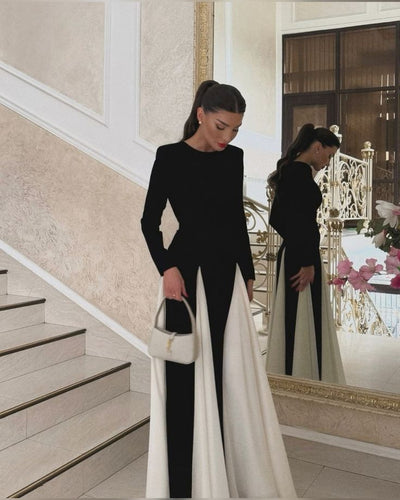 Delilah™ – Sleek Spliced Dress in Slim Fit