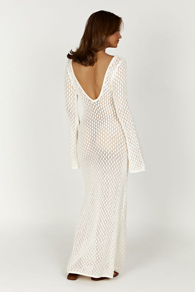 Hanna™ - White Long Knitted Throw