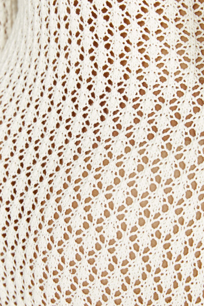 Hanna™ - White Long Knitted Throw