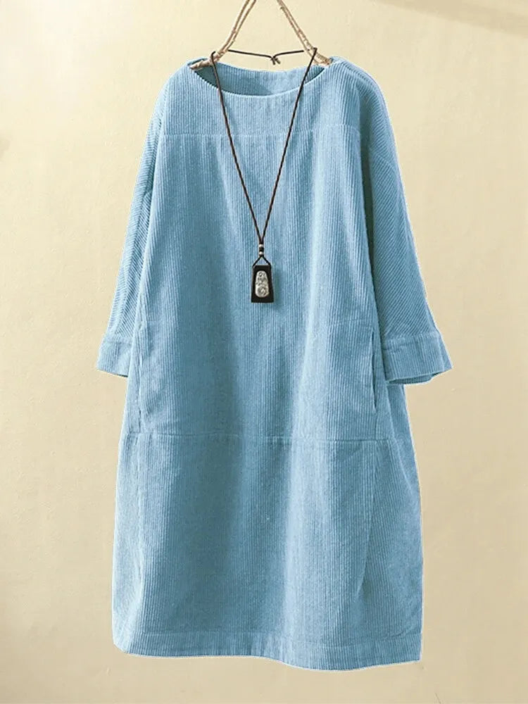 Elyse™ - Comfortable Dress with Round Neck