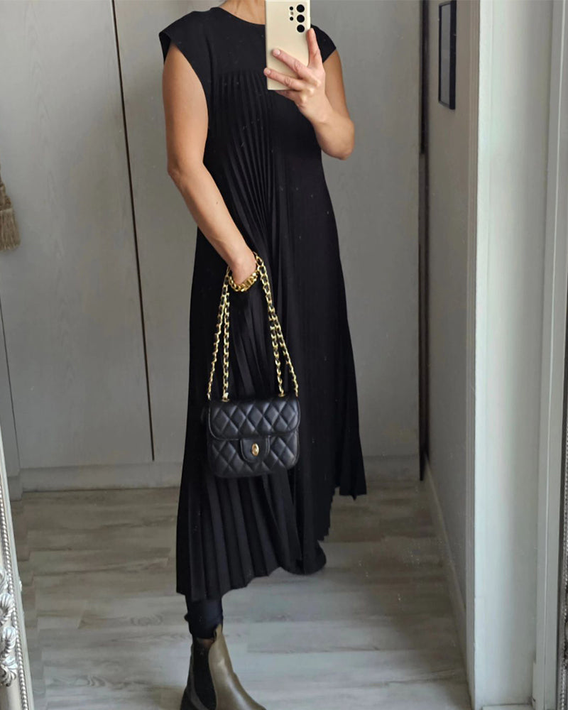 Natalia™ - Sleeveless Pleated Dress