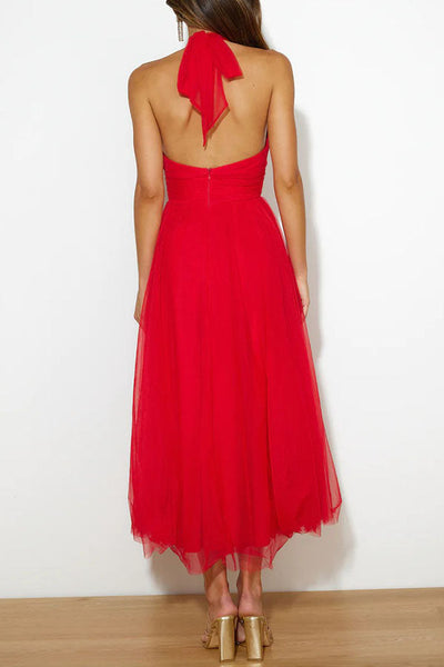 Claudia™ - Casual Mesh Open Back Dress