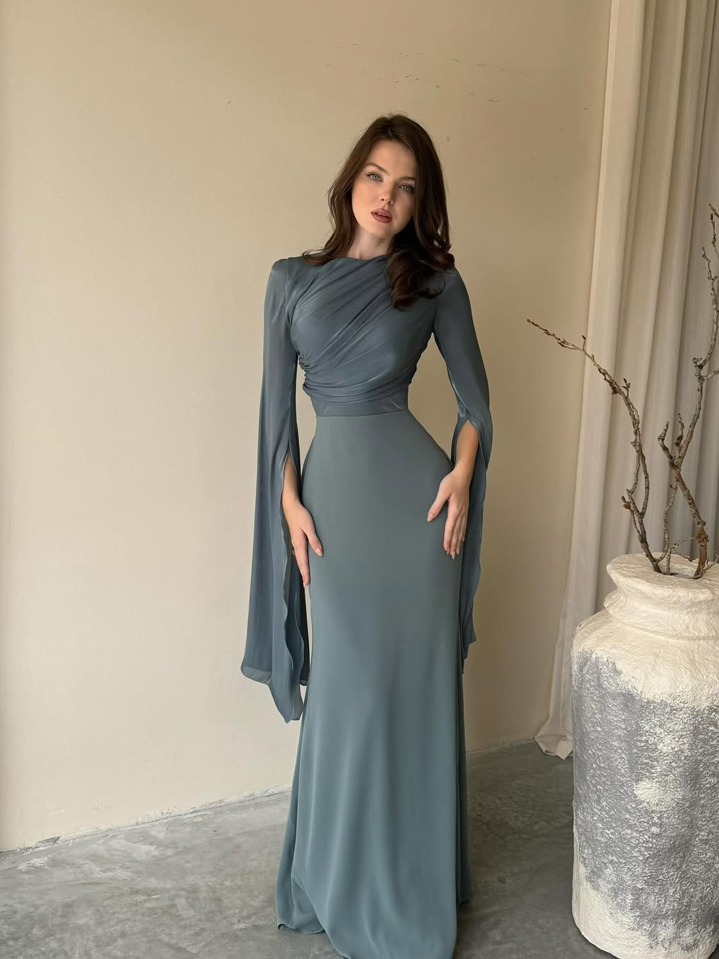 Viviana™ - Elegant Dress with Batwing Sleeves