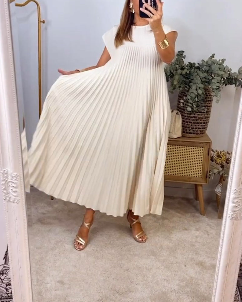 Natalia™ - Sleeveless Pleated Dress