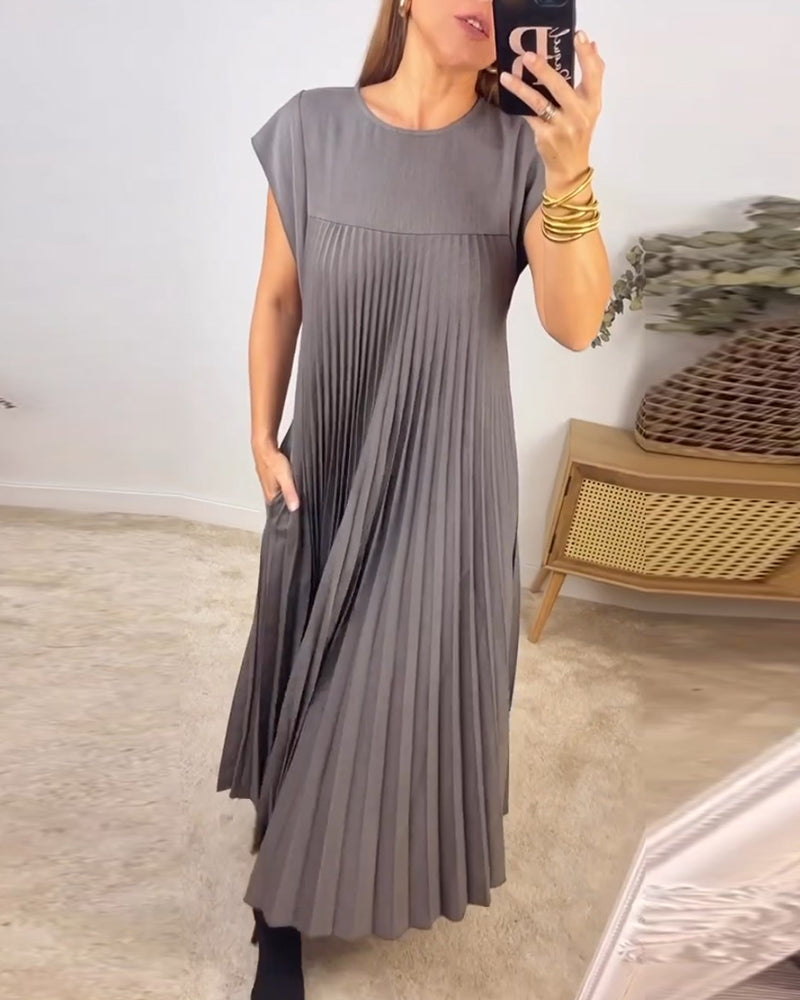 Natalia™ - Sleeveless Pleated Dress