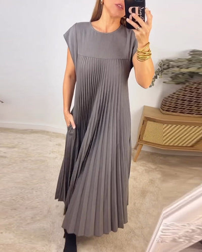 Natalia™ - Sleeveless Pleated Dress