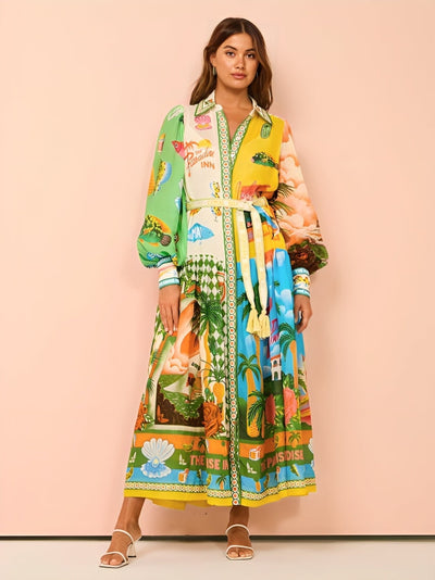Louise™ - Long Dress with Lantern Sleeves