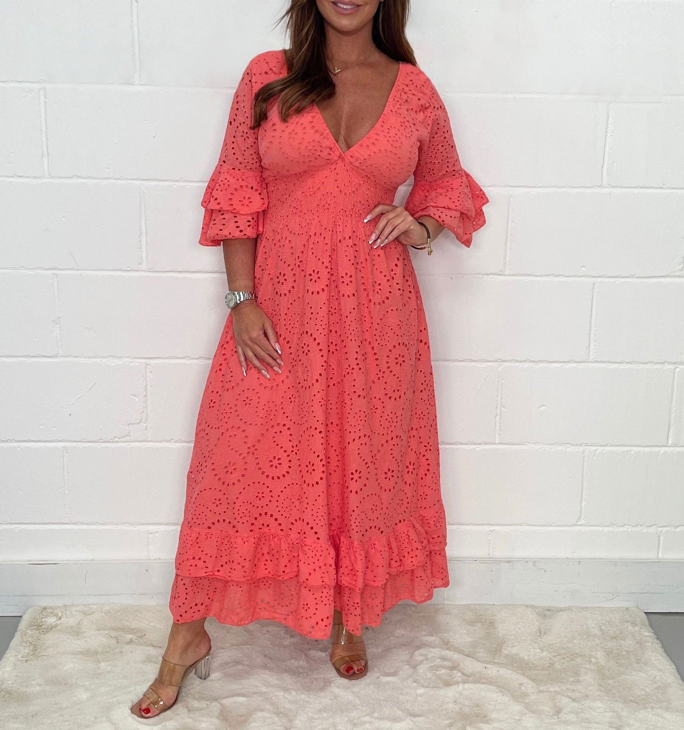 Melisent's™ Embroidered Midi Dress