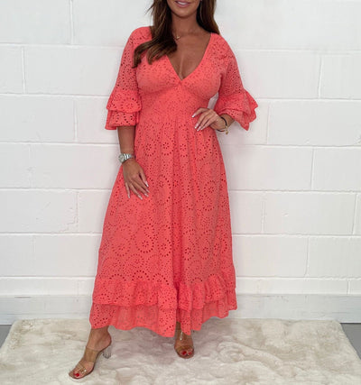 Melisent's™ Embroidered Midi Dress