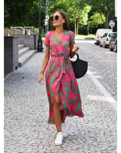 Michelle™ - Stylish Dress with V-Neck