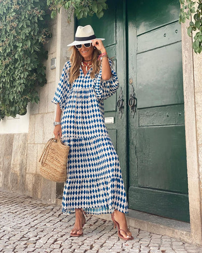 Liv™ - Puff Sleeve Loose Boho Maxi Dress