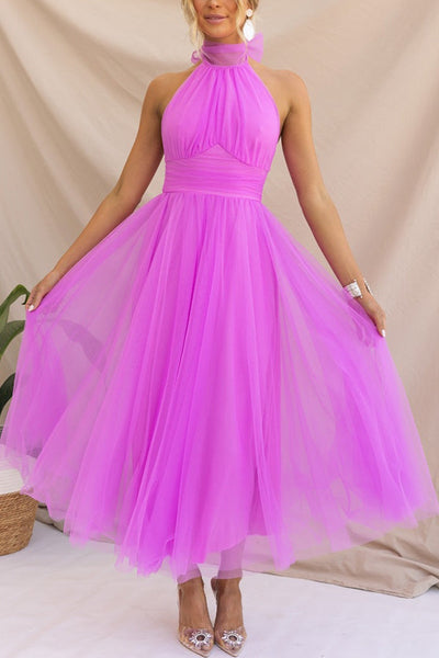 Claudia™ - Casual Mesh Open Back Dress