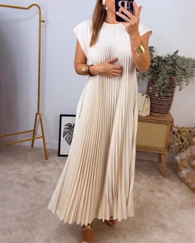 Natalia™ - Sleeveless Pleated Dress
