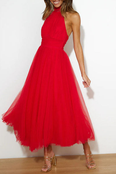 Claudia™ - Casual Mesh Open Back Dress