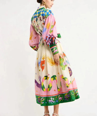 Ina™ - Stylish Elegant Maxi Dress with Collar