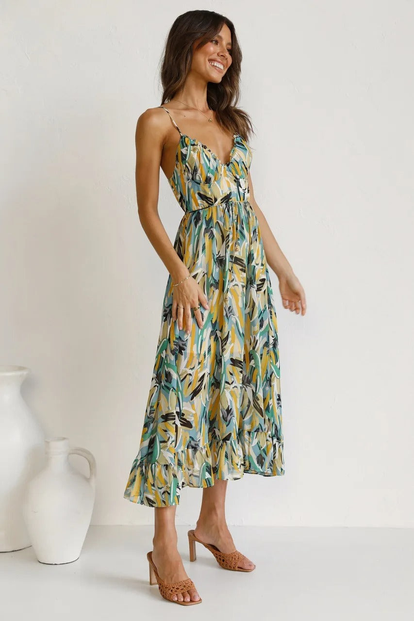 Selene™ - Boho Beach Dress with Straps