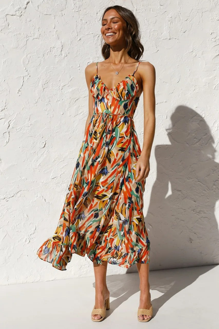Selene™ - Boho Beach Dress with Straps
