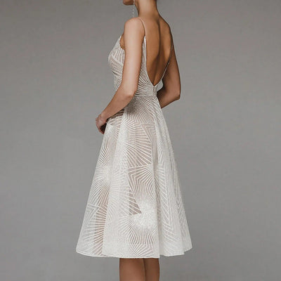 Cecilia™ - Elegant Embroidered Midi Dress