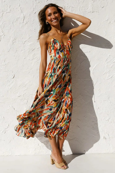 Selene™ - Boho Beach Dress with Straps