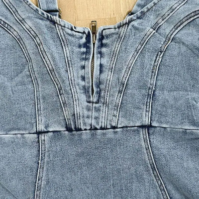 Jarra™ - Long Denim A-Line Dress
