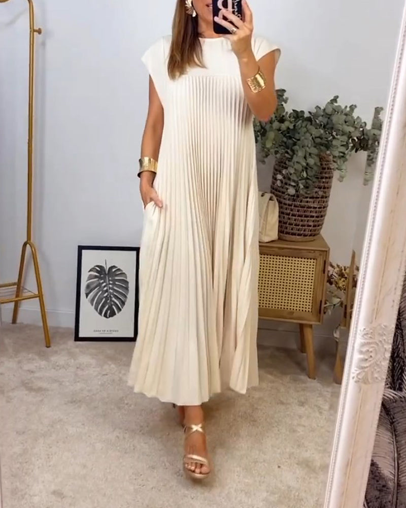 Natalia™ - Sleeveless Pleated Dress