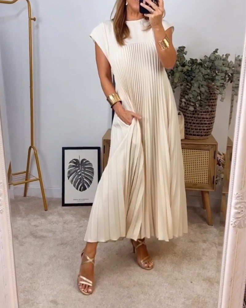Natalia™ - Sleeveless Pleated Dress