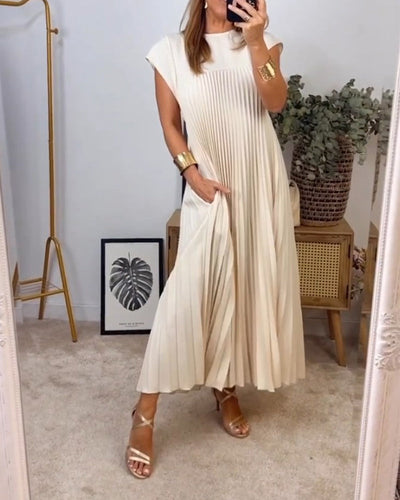 Natalia™ - Sleeveless Pleated Dress