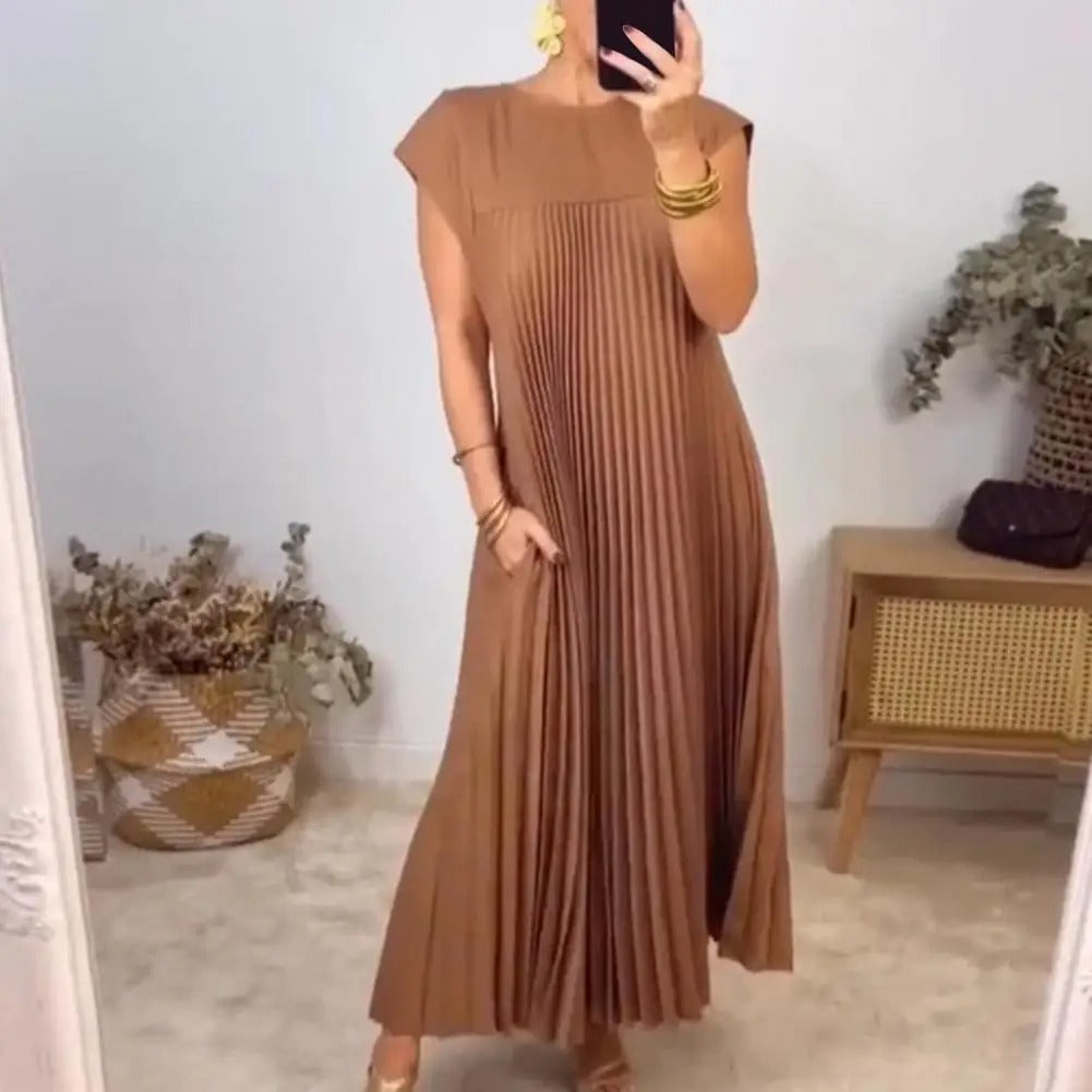 Natalia™ - Sleeveless Pleated Dress