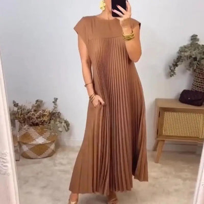 Natalia™ - Sleeveless Pleated Dress