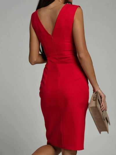 Olivia™ - Elegant Women's Dress with V-Neck