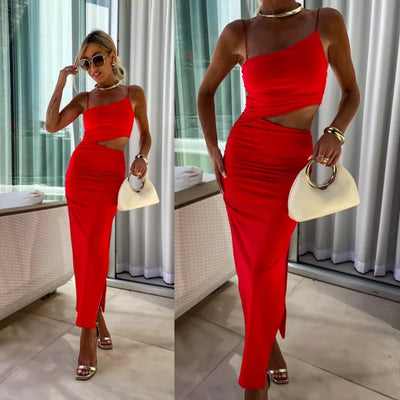 Arianna™ - Traf Cut Out Satin Dress