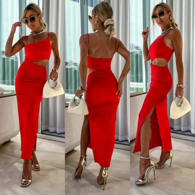 Arianna™ - Traf Cut Out Satin Dress