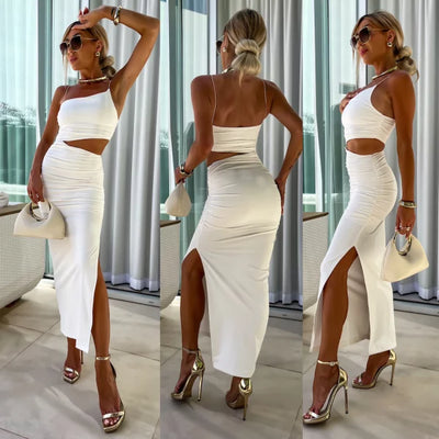 Arianna™ - Traf Cut Out Satin Dress