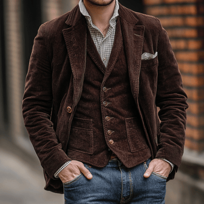 Patricio Corduroy Blazer & Waistcoat Duo