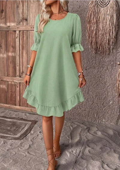 Violet™ - Retro Women's Cotton Hemp Dress